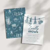 Lokale Bauern Market Blue Baby Dusche
