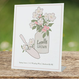 Lokale Bauern Market Business Sockelschild