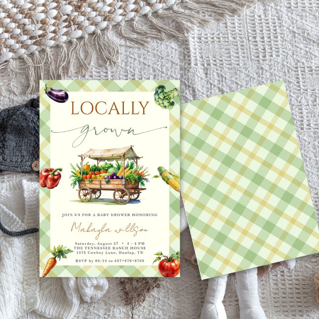 Lokale Bauern Markt Country Baby Dusche Einladung (Von Creator hochgeladen)
