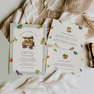 Lokale Bauern Markt Country Baby Dusche Einladung