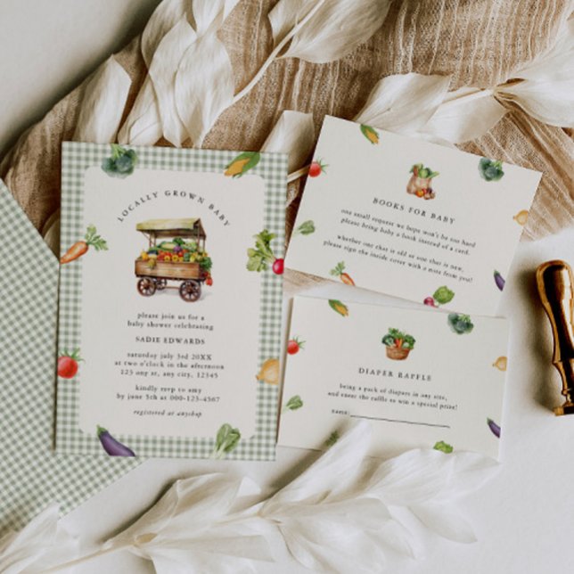 Lokale Bauern Markt Country Baby Dusche Einladung (Von Creator hochgeladen)