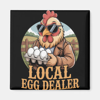 Lokale Eierhändler-Liste Farmer Lustiges Huhn Oste Magnet