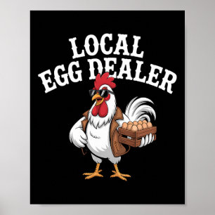 Lokale Eierhändler-Liste Ostern Lustiger Hühnerbau Poster