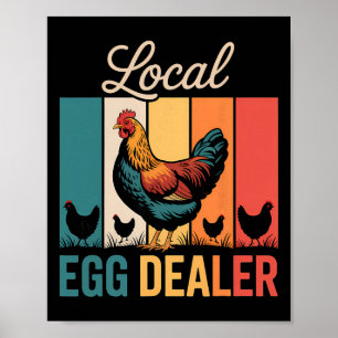 Lokale Eierhändler-Liste Ostern Lustiger Hühnerbau Poster