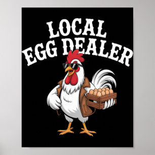 Lokale Eierhändler-Liste Ostern Lustiger Hühnerbau Poster