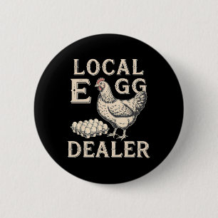 Lokale Eierhändler-Liste Ostern Lustiger Hühnerhof Button