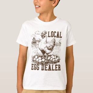 Lokale Eierhändlerin Hühnerliebhaberin Ostern Retr T-Shirt