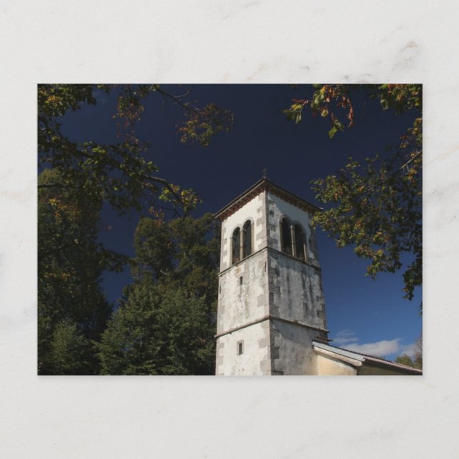 Lokale Kirche, Dorf Obrov, Slowenien Postkarte (Vorderseite)