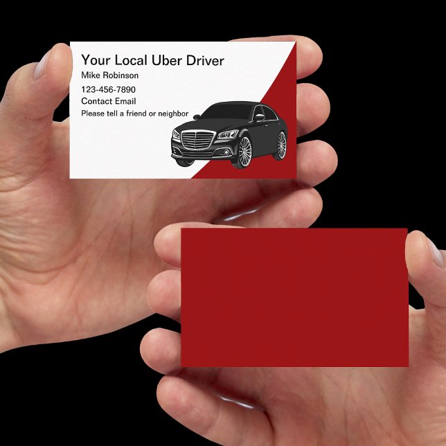 Lokale Uber Driver Business Cards Moderne Visitenkarte (Von Creator hochgeladen)