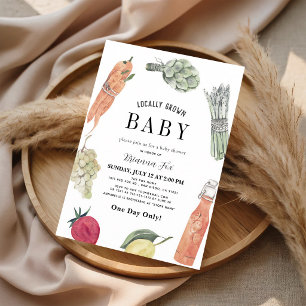 Lokaler Babyshower für Bauernmarkt Einladung