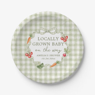 Lokaler Bauernmarkt-Baby-Party Pappteller