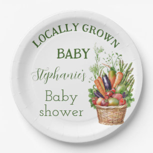 Lokaler Bauernmarkt zur Babyparty Pappteller