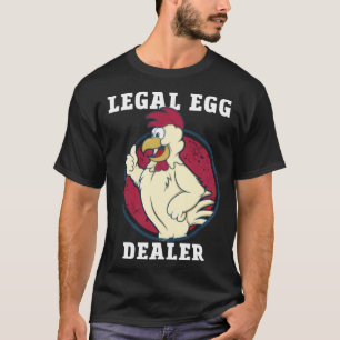 Lokaler Eierhändler Gebleichte Hühner Farm Landw T-Shirt