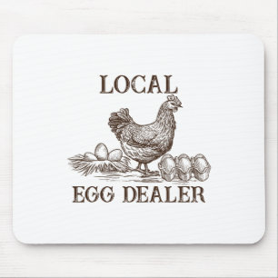 Lokaler Eierhändler Retro-Huhn Lustiger Bauer Oste Mousepad