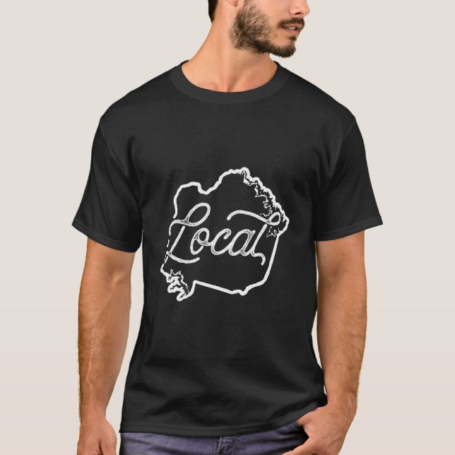 Lokaler Franklin Landkreis Virginia Typografy Grap T-Shirt (Vorderseite)