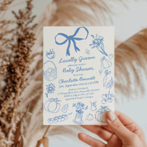 Lokaler Herbst-Einladung zur Babyparty für den kle