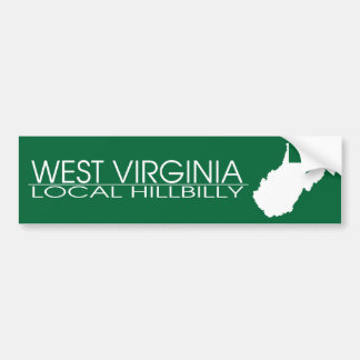 Lokaler Hinterwäldler West Virginia, Autoaufkleber