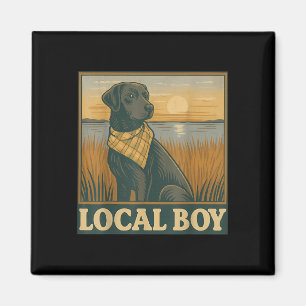 Lokaler Junge schwarzes Labor Jagd Hunde Marsch Sz Magnet