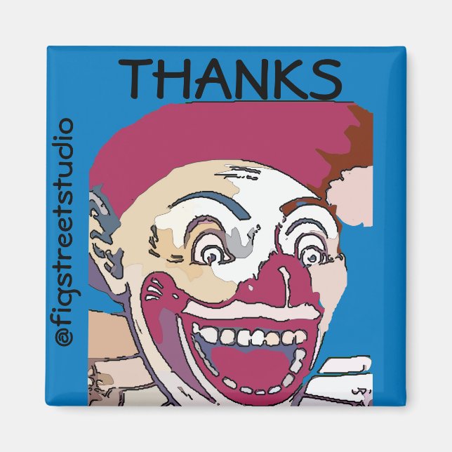 Lokaler Künstler, Dank, Text bearbeiten Magnet (Vorne)