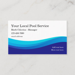 Lokaler Schwimmbadservice Visitenkarte