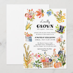 Lokales Baby   Landwirt's Market Baby Shower Einladung