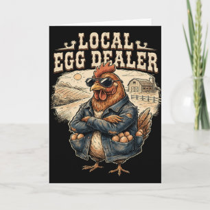 Lokales Eierhändler-Verzeichnis Ostern Lustiger Hü Karte