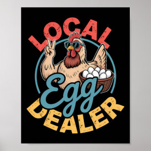 Lokales Eierhändler-Verzeichnis Ostern Lustiger Hü Poster