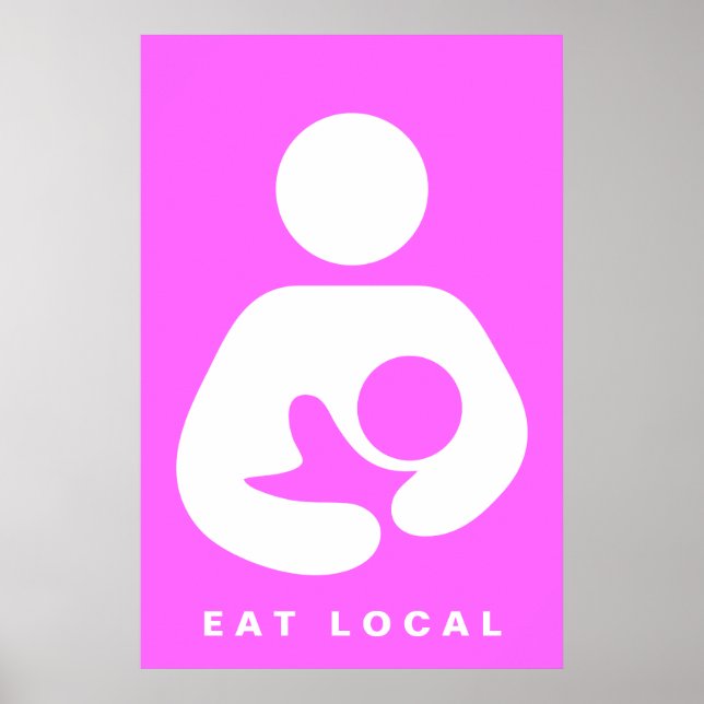 Lokales Essen / Stillen / Krankenpflege Symbol Poster (Vorne)