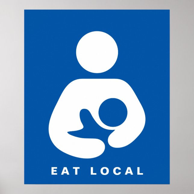 Lokales Essen / Stillen / Krankenpflege Symbol Poster (Vorne)
