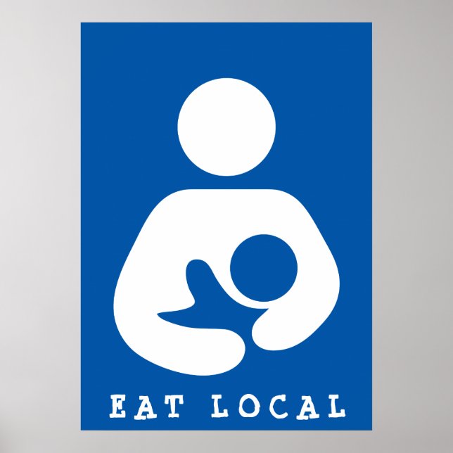 Lokales Essen / Stillen / Krankenpflege Symbol Poster (Vorne)