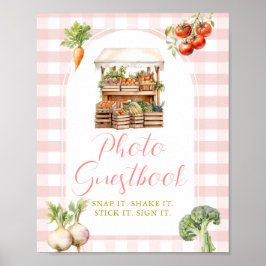 Lokales Grown Market Baby Shower Foto Gästebuch