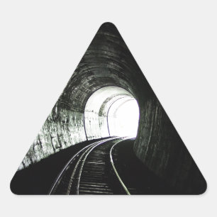 Lokaltunnel Dreieckiger Aufkleber