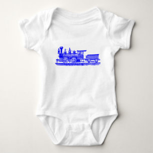 Lokomotive 02 - Blau Baby Strampler