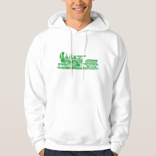 Lokomotive 02 - Grasgrün Hoodie (Vorderseite)