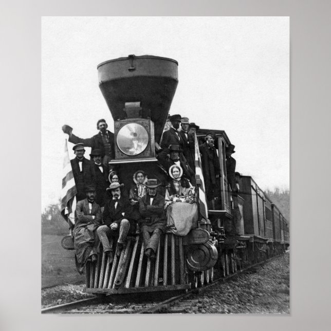 Lokomotive auf der Baltimore- und Ohio-Bahn Poster (Vorne)