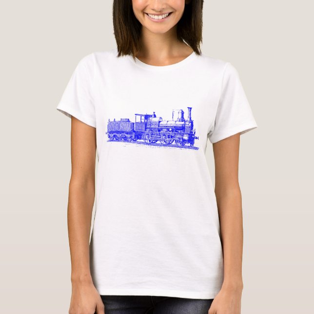 Lokomotive - blau T-Shirt (Vorderseite)