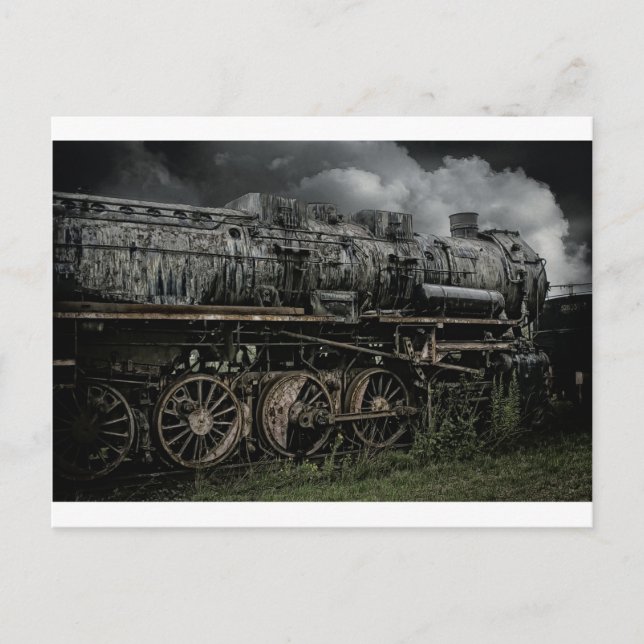 Lokomotive Dampf Motor Bahn Postkarte (Vorderseite)
