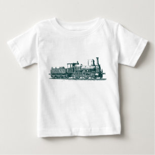 Lokomotive - Dunkelgrün Baby T-shirt