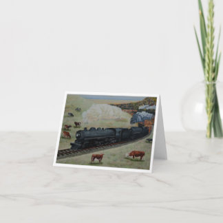 Lokomotive durch Jim Ivey--Leeres Notecard Karte