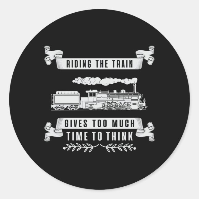Lokomotive Eisenbahn Triebfahrzeugführer Witziges  Runder Aufkleber (Vorderseite)
