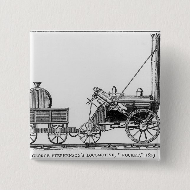 Lokomotive Georges Stephensons, "Rocket", 1829 Button (Vorderseite)