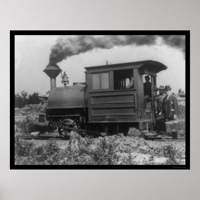 Lokomotive im Bereich Mesabi 1903 Poster (Vorne)