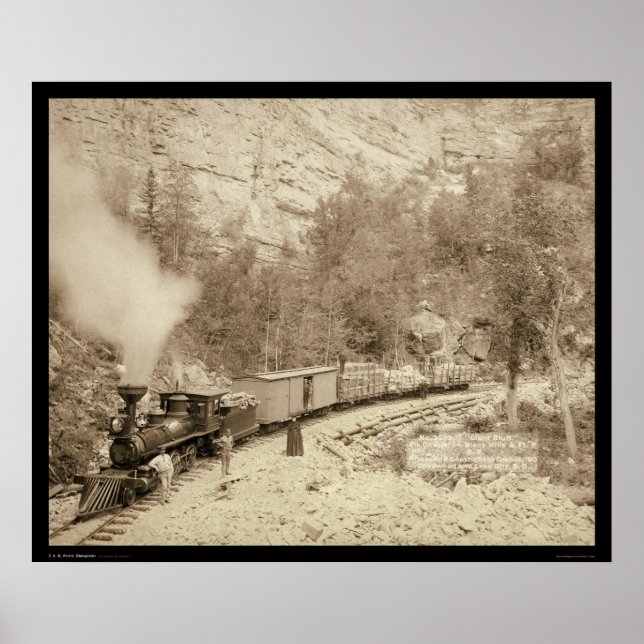 Lokomotive in Black Hills SD 1890 Poster (Vorne)