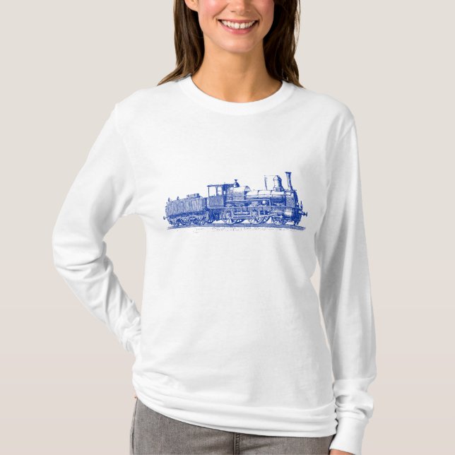 Lokomotive — Navy Blue T-Shirt (Vorderseite)