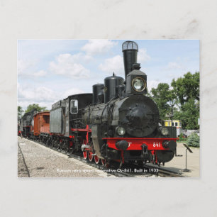 Lokomotive, Russische Retrodampflokomotive Ov-8... Postkarte