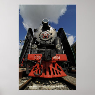 Lokomotive, sowjetische Dampflokomotive P36-0001. Poster