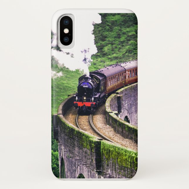 Lokomotive-Zug auf Brücke Case-Mate iPhone Hülle (Rückseite)