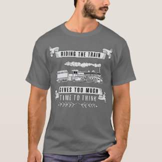 Lokomotive-Züge der Eisenbahn lustiges cooles Spri T-Shirt