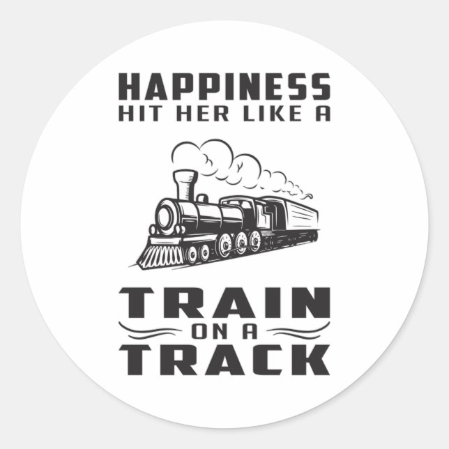 Lokomotive Züge Eisenbahn Triebfahrzeugführer Gesc Runder Aufkleber (Vorderseite)