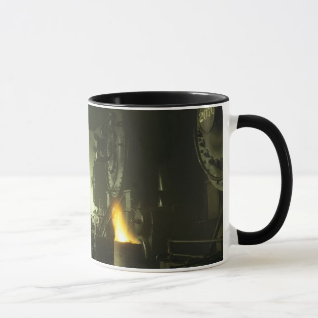 Lokomotiven im Roundhouse Tasse (Rechts)